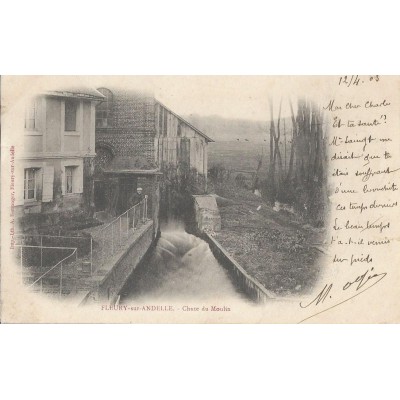 Fleury-sur-Andelle la chute du moulin vers 1900 